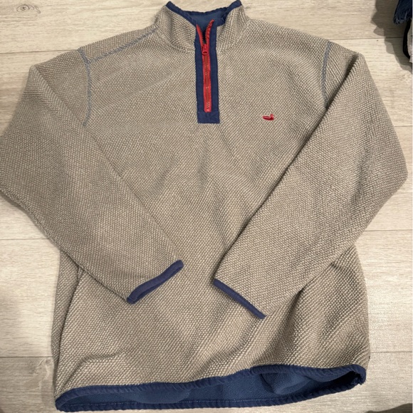 Southern Marsh cream and Navy Zip-Up Sweater - Picture 1 of 4